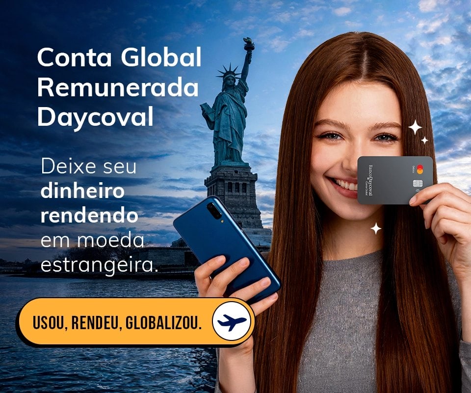Conta Global Remunerada DayCâmbio - Casa de Câmbio, Western Union, Seguro Viagem e Envios DHL, FEDEX e UPS - DayCâmbio